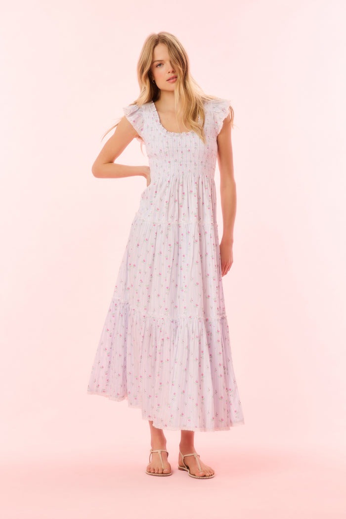 Chessie Cotton Floral Maxi Dress-Dresses-LoveShackFancy-Max & Riley