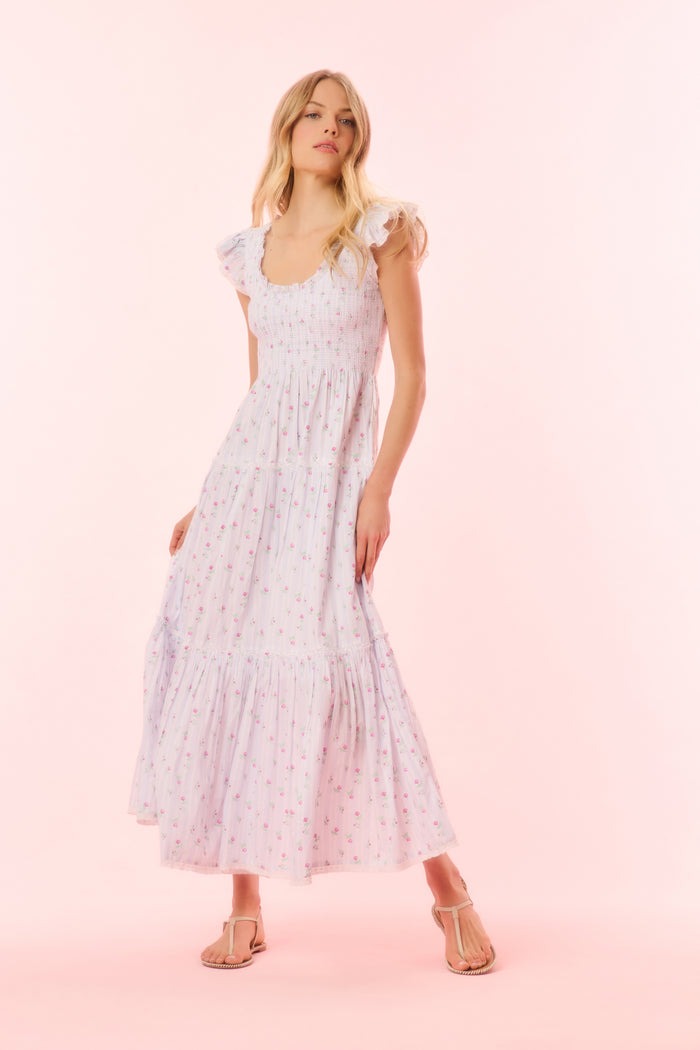 Chessie Cotton Floral Maxi Dress-Dresses-LoveShackFancy-Max & Riley