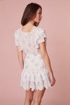 Darryl Flutter Sleeve Floral Mini Dress-Dresses-LoveShackFancy-Max & Riley