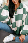 Granny Smith Checkered Sweater-Sweaters-Max & Riley-Max & Riley