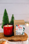 Crimson Glass Christmas Candle- Gingerbread-Candle-Jenny Bean-Max & Riley